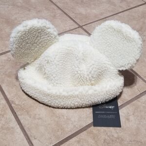 Cakeworthy x Disney Mickey Mouse Ears Sherpa Beanie (Cream)